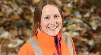 Beth Boughton, Managing Director in high-vis jacket